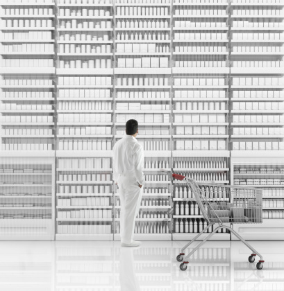 Man Browsing Super Store